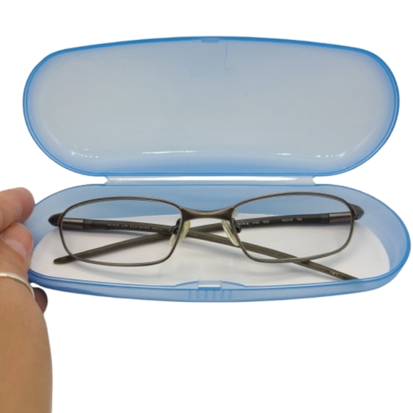 Nike Flexon Eyeglasses 4102 Gunmetal Grey Rectangular Frame 54-18 135 - Picture 12 of 14